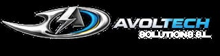 Avol Tech Solutions SL logo with stylized lightning bolt and blue circular design